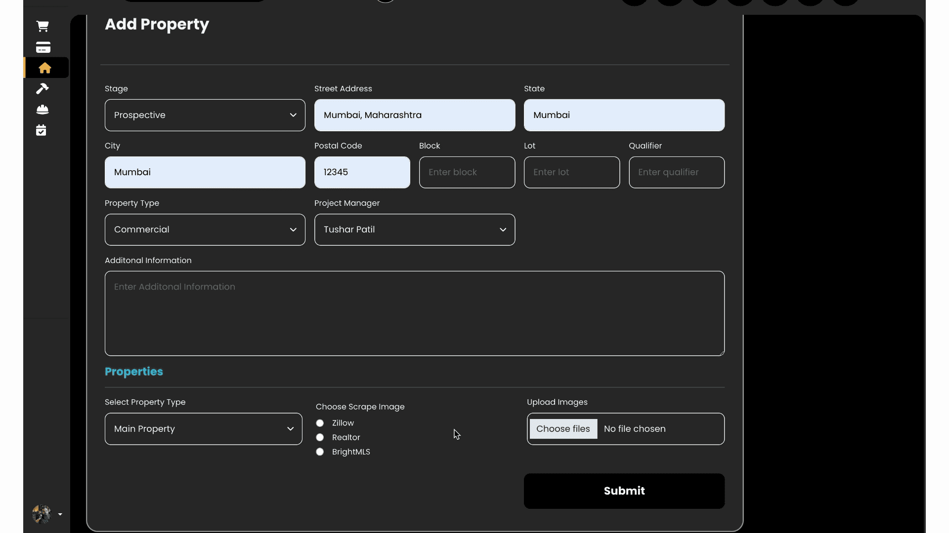 Add Property Interface